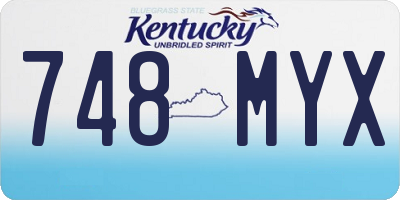 KY license plate 748MYX