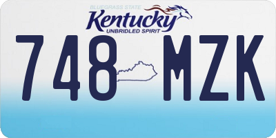 KY license plate 748MZK
