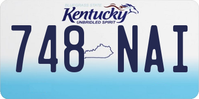 KY license plate 748NAI
