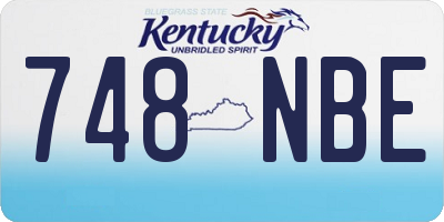 KY license plate 748NBE