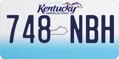 KY license plate 748NBH