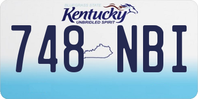 KY license plate 748NBI