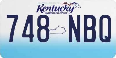 KY license plate 748NBQ