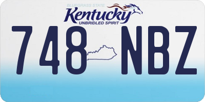 KY license plate 748NBZ