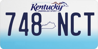 KY license plate 748NCT