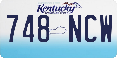 KY license plate 748NCW