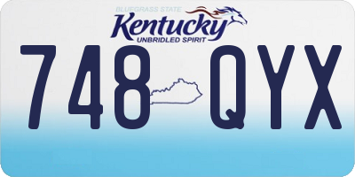 KY license plate 748QYX