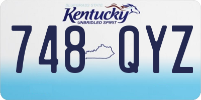 KY license plate 748QYZ