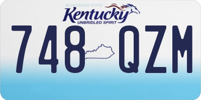 KY license plate 748QZM