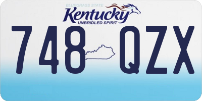 KY license plate 748QZX
