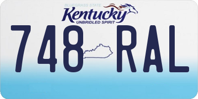 KY license plate 748RAL