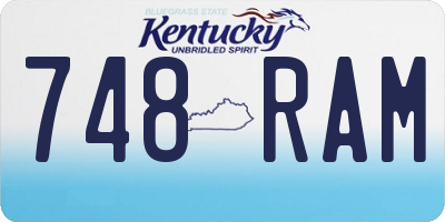 KY license plate 748RAM