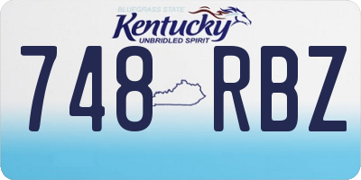 KY license plate 748RBZ