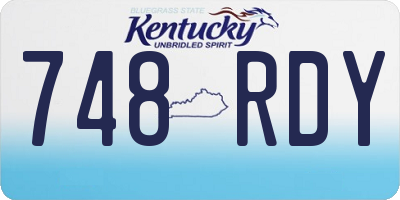 KY license plate 748RDY
