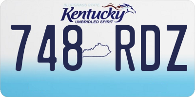 KY license plate 748RDZ