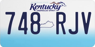 KY license plate 748RJV