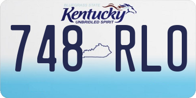 KY license plate 748RLO