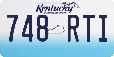 KY license plate 748RTI