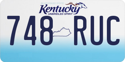 KY license plate 748RUC
