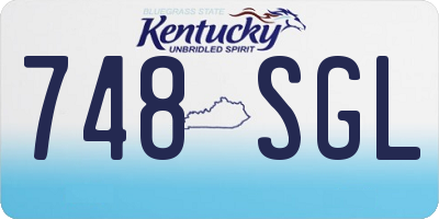 KY license plate 748SGL