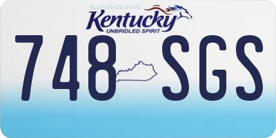 KY license plate 748SGS