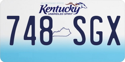 KY license plate 748SGX