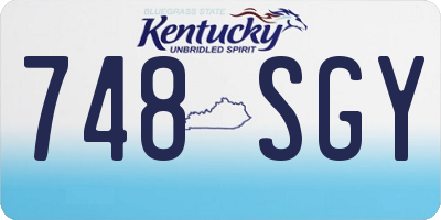 KY license plate 748SGY
