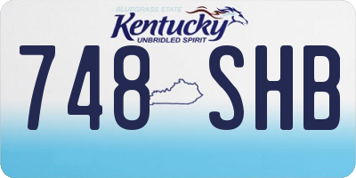 KY license plate 748SHB