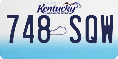 KY license plate 748SQW