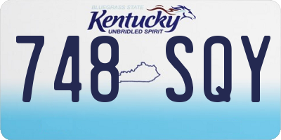 KY license plate 748SQY