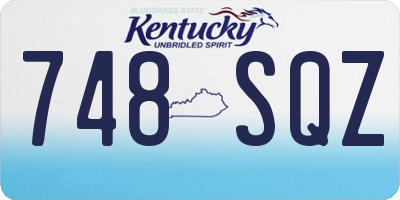 KY license plate 748SQZ