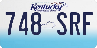 KY license plate 748SRF