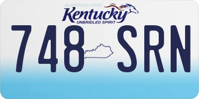 KY license plate 748SRN