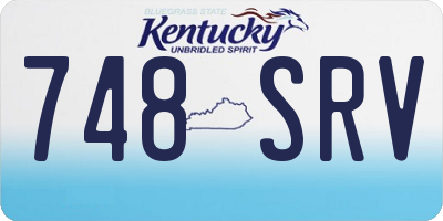KY license plate 748SRV