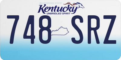 KY license plate 748SRZ