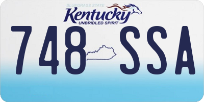 KY license plate 748SSA