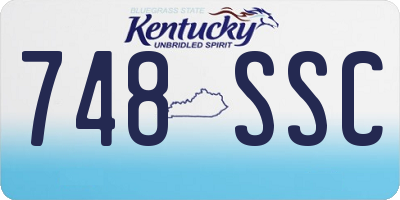 KY license plate 748SSC