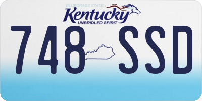 KY license plate 748SSD