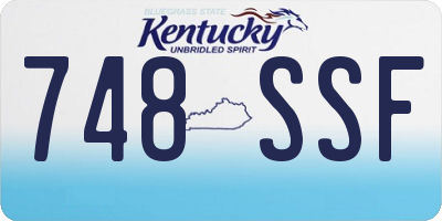 KY license plate 748SSF