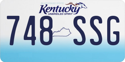 KY license plate 748SSG