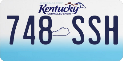 KY license plate 748SSH