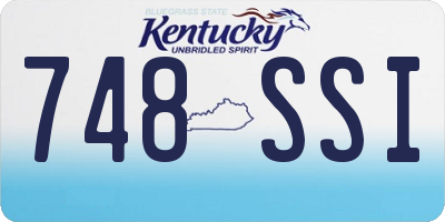 KY license plate 748SSI