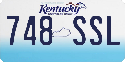 KY license plate 748SSL