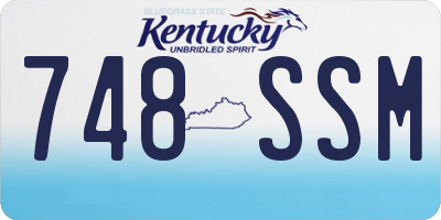 KY license plate 748SSM