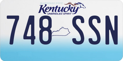 KY license plate 748SSN