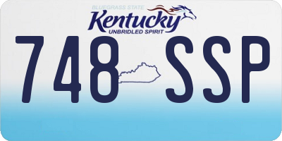 KY license plate 748SSP