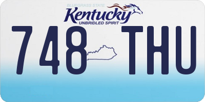 KY license plate 748THU