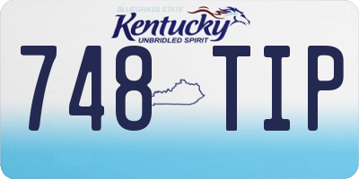 KY license plate 748TIP