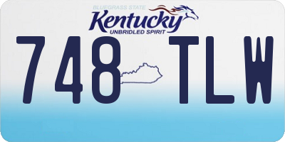 KY license plate 748TLW