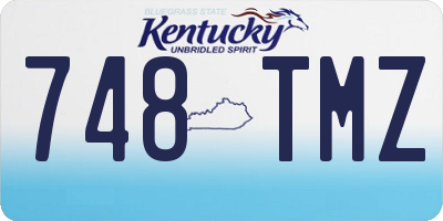 KY license plate 748TMZ